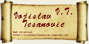 Vojislav Tešanović vizit kartica